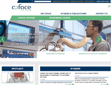 Tablet Screenshot of coface.dk